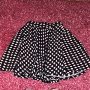 black and white skirt